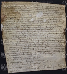 13 A.4.XIVr, Investitura fatta da Giona vescovo e Leodonino gastaldo a Cristeberga giogali, Modena, [841-842, set. 19]